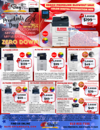 Presidents Day Copier MFP Sale in Tampa Bay Copy Data Versalink, Altalink, Primelink Digital Copier MFP